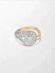 Pear Dome Pave Ring