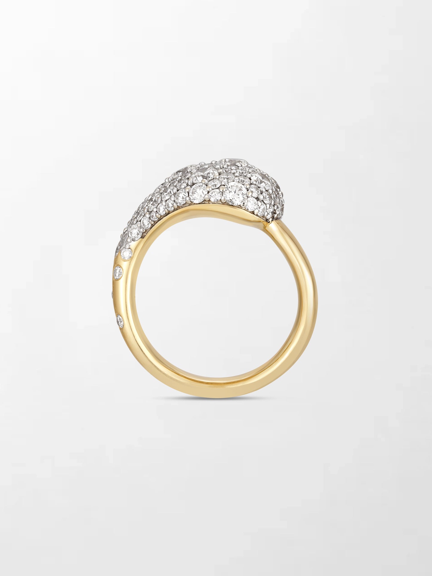 Pear Dome Pave Ring