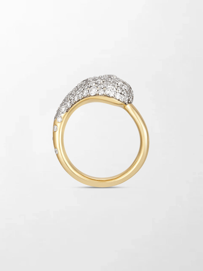 Pear Dome Pave Ring