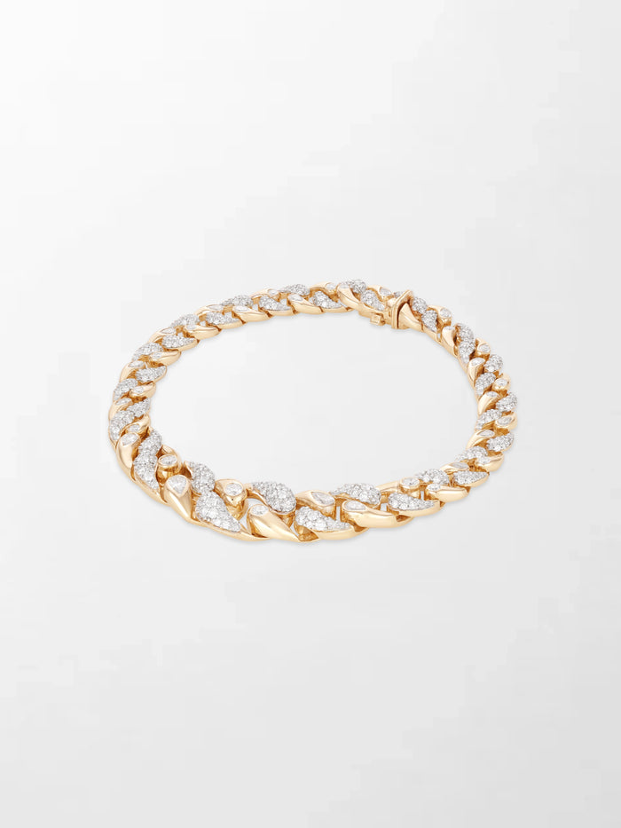 Tapered Cuban Diamond Bracelet