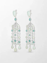Moonlit Opal Chandelier Earrings