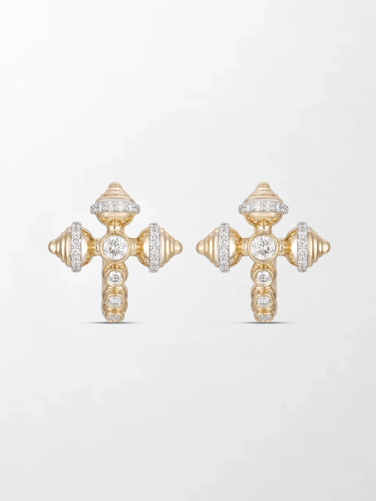 Conch Cross Studs