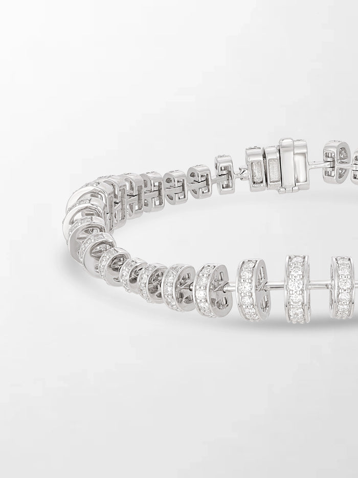 Snow Tapered Roundelle Bracelet