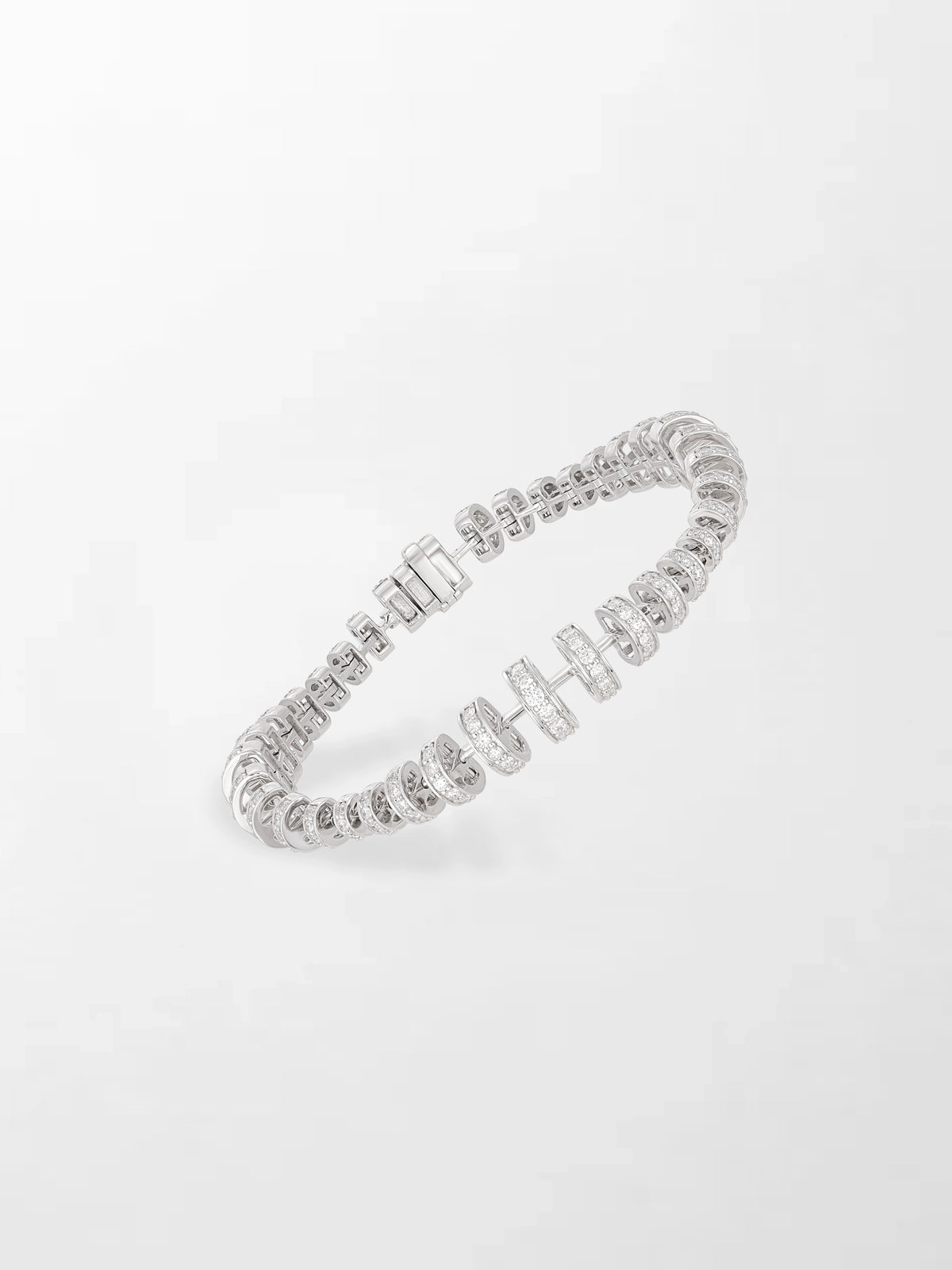 Snow Tapered Roundelle Bracelet