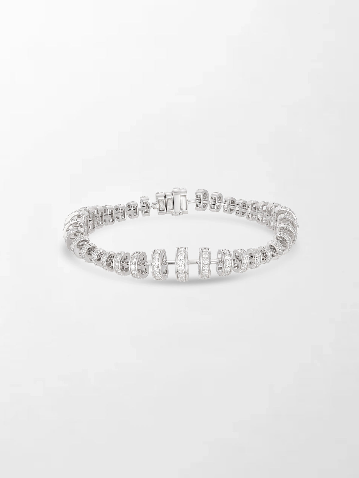 Snow Tapered Roundelle Bracelet