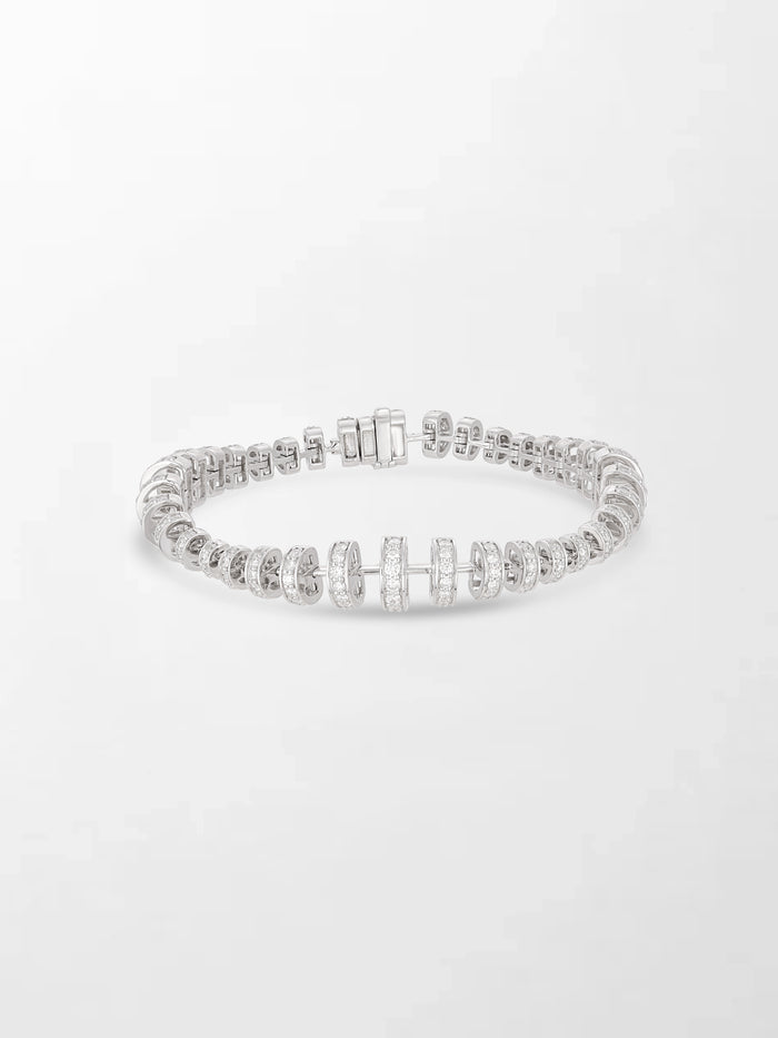 Snow Tapered Roundelle Bracelet