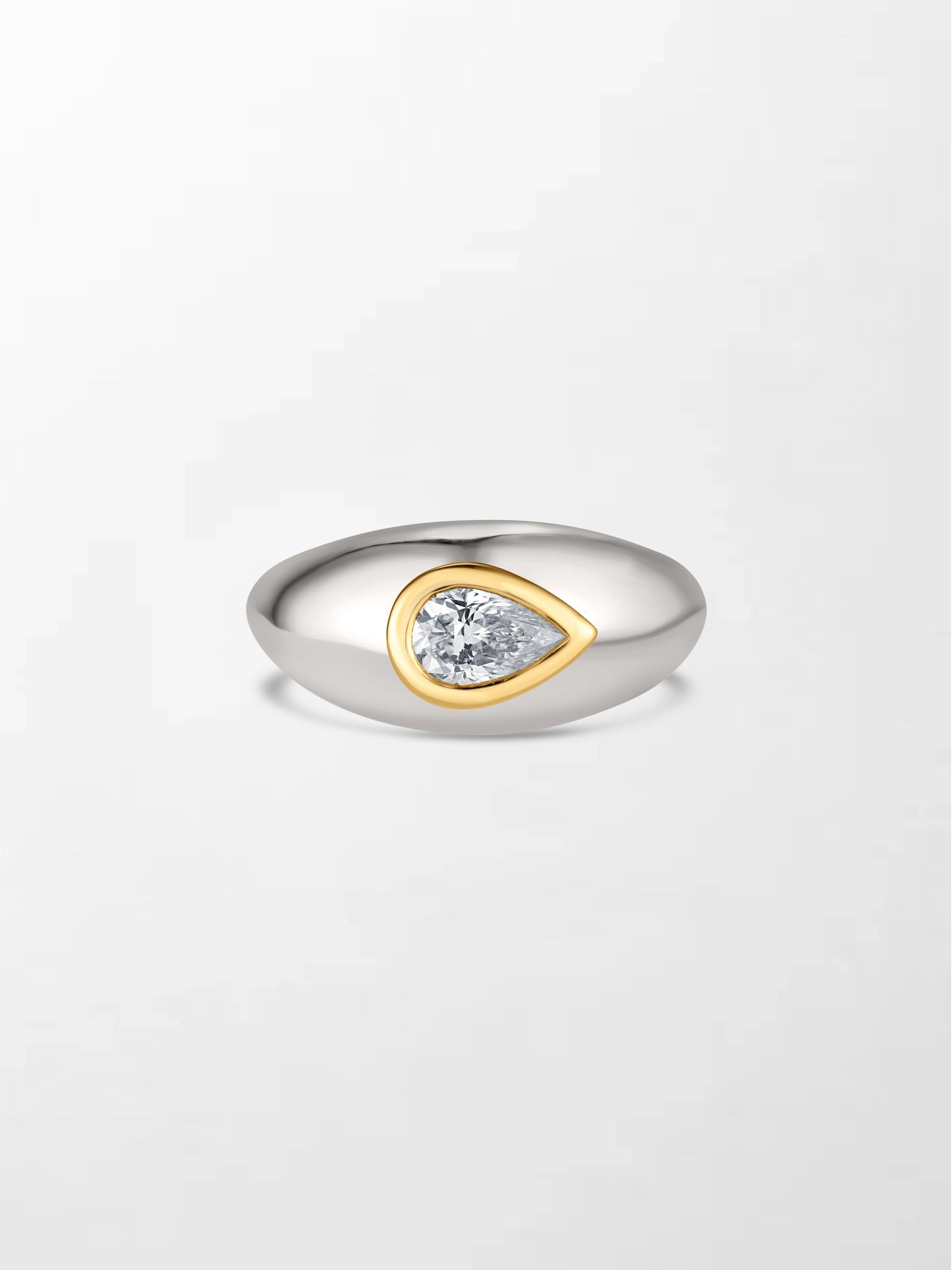 Pear Duo-Tone Ring
