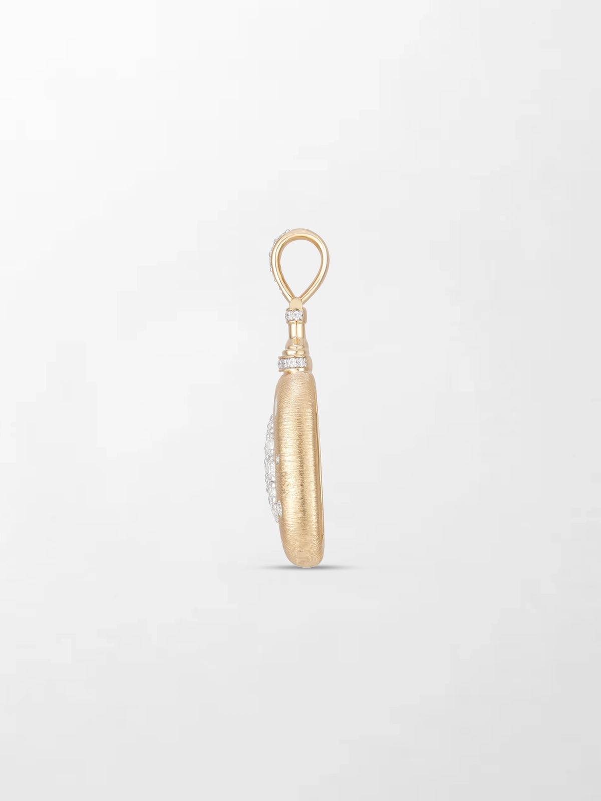 Mixed Shaped Diamond Pendant on Cube Chain