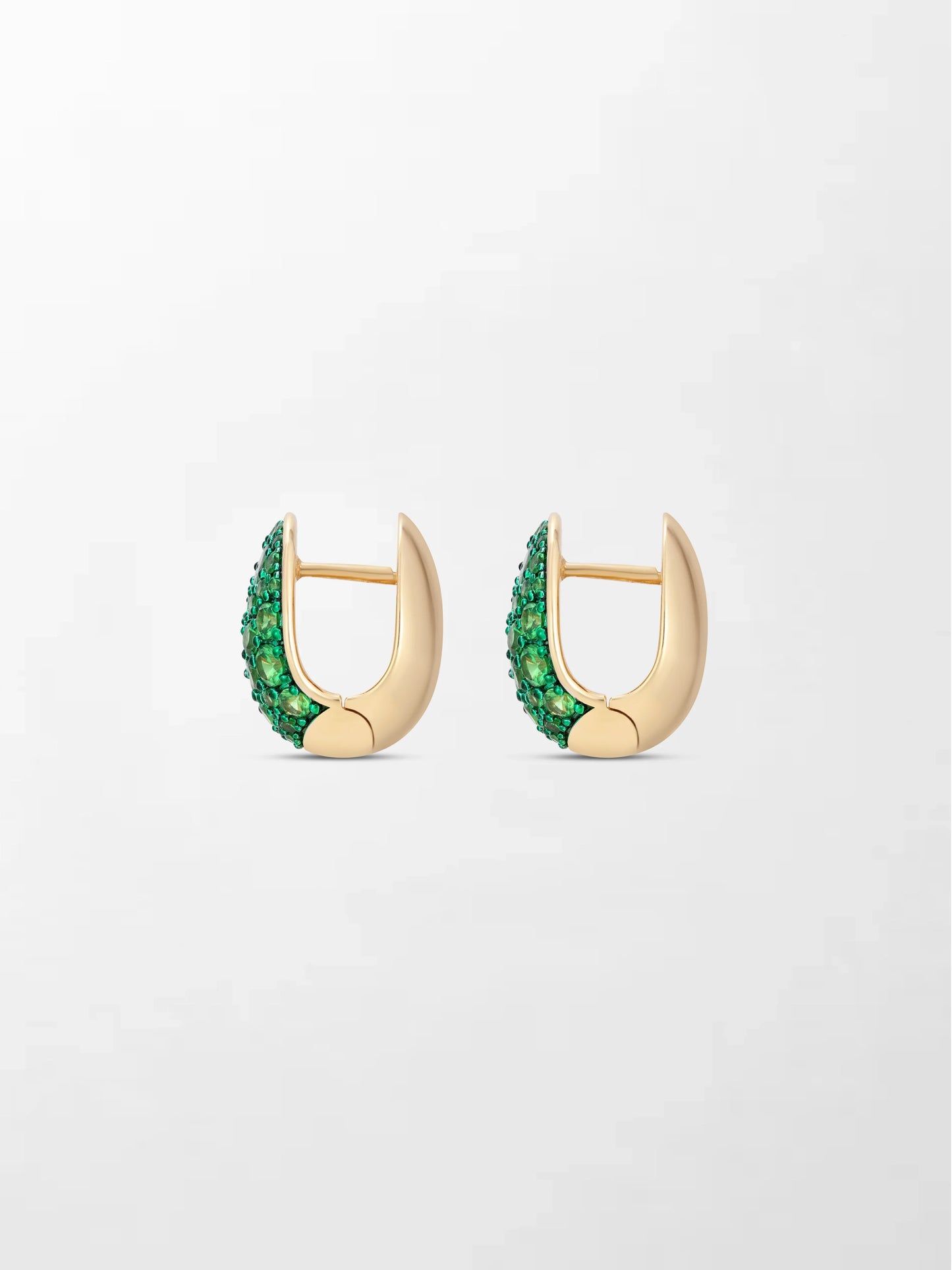 Tsavorite Curve Huggies