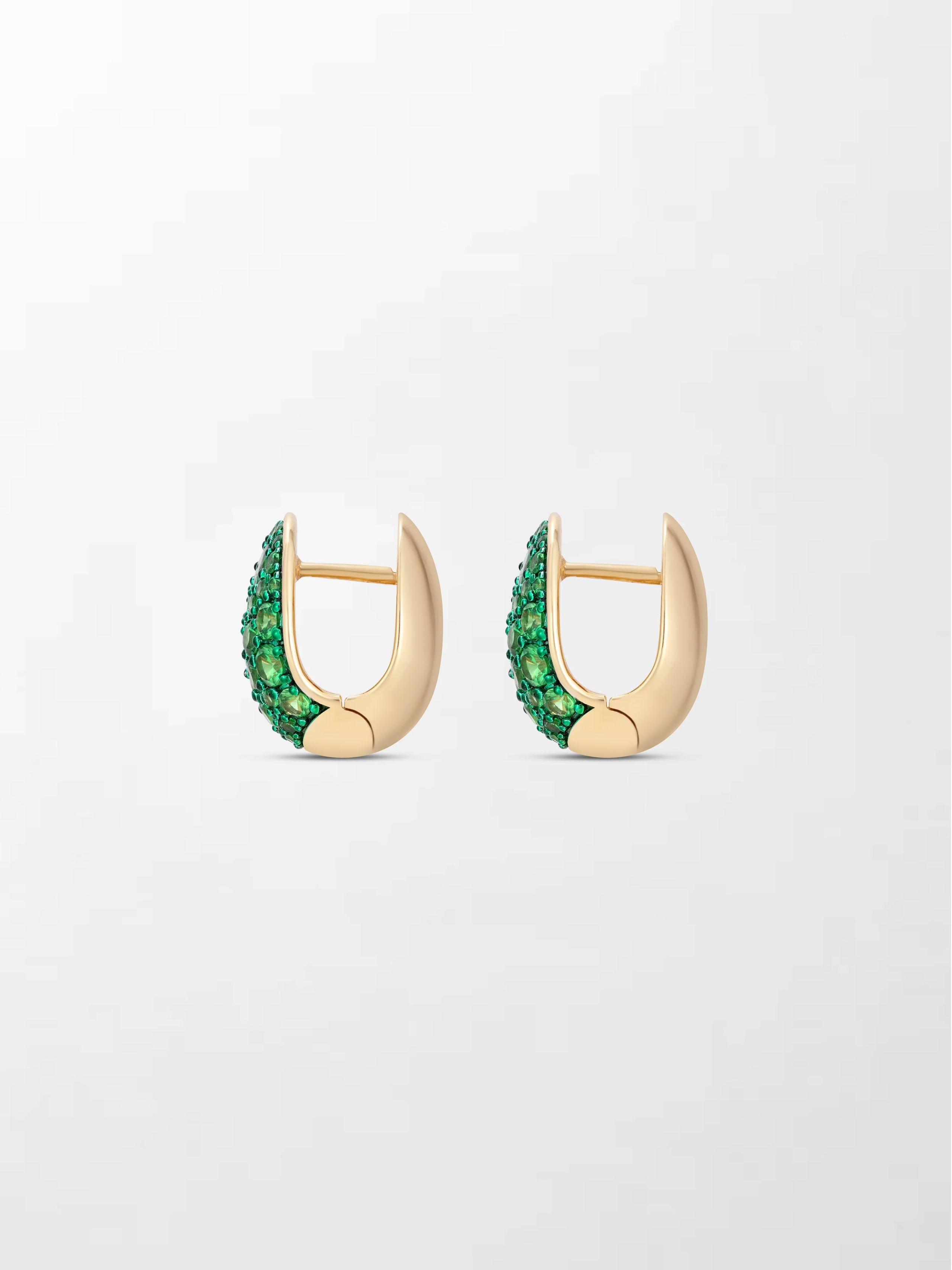 Tsavorite Curve Huggies