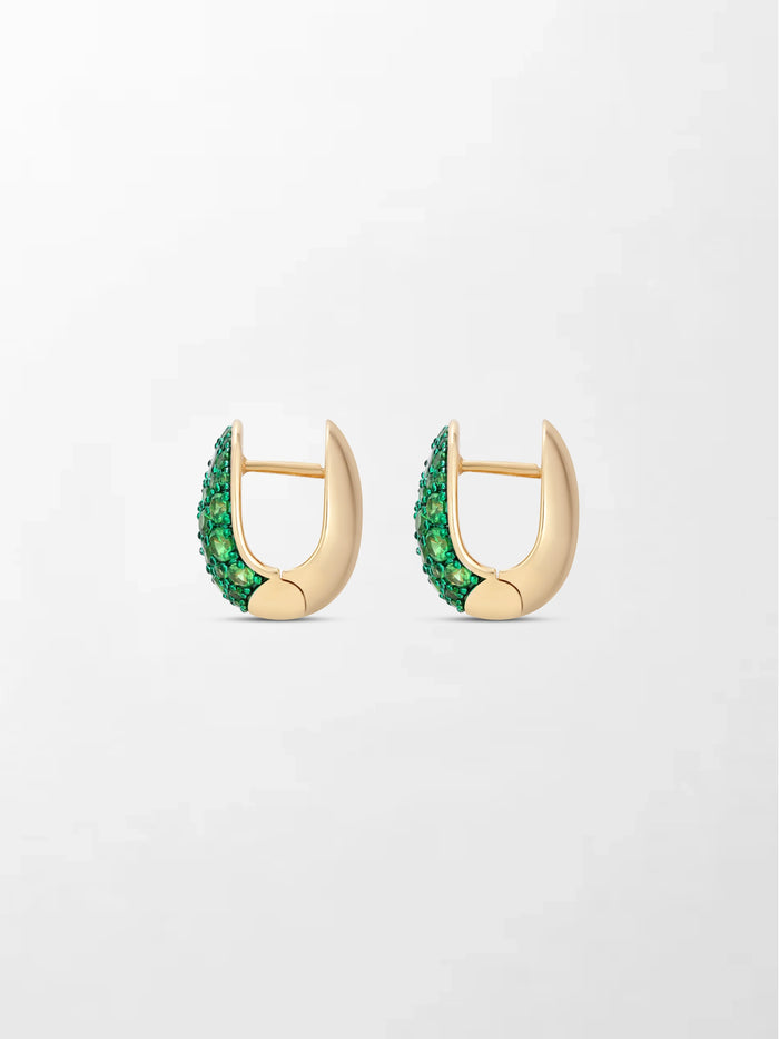 Tsavorite Curve Huggies