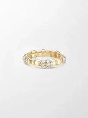 Sleek Gold Grooved Band