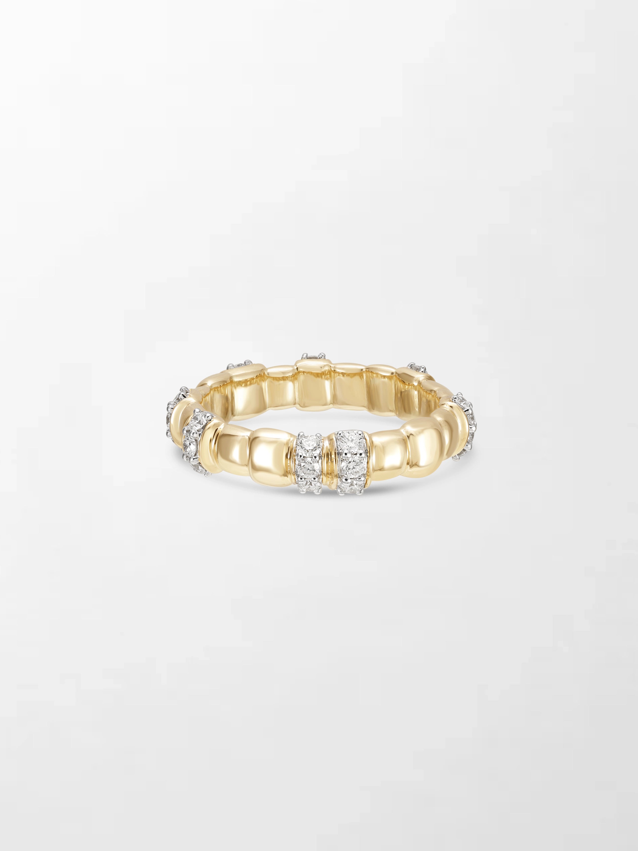 Sleek Gold Grooved Band