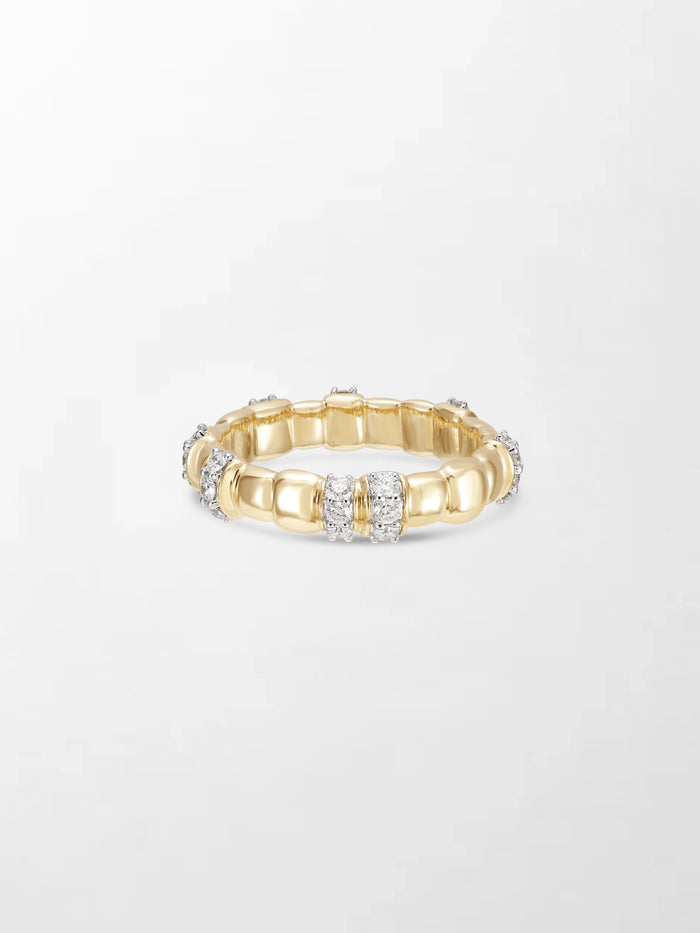 Sleek Gold Grooved Band