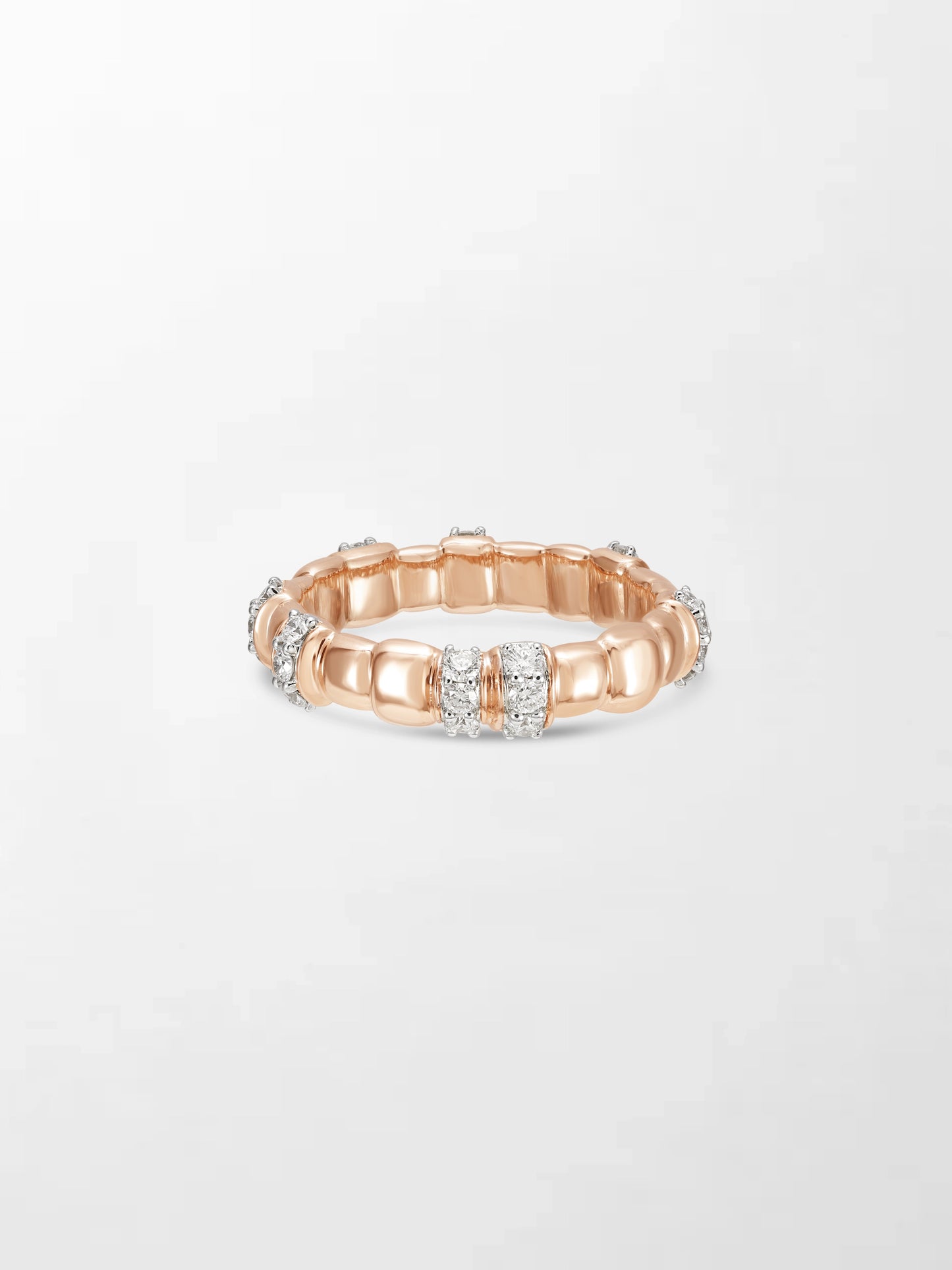Sleek Rose Grooved Band
