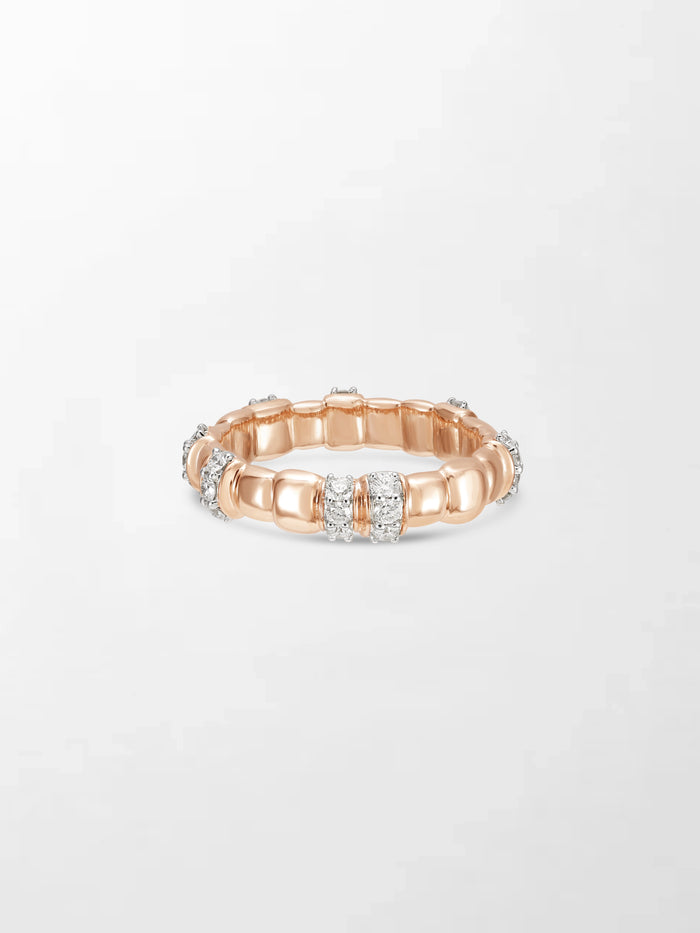Sleek Rose Grooved Band