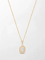 Mixed Shaped Diamond Pendant on Cube Chain