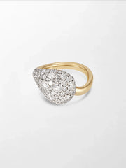 Pear Dome Pave Ring