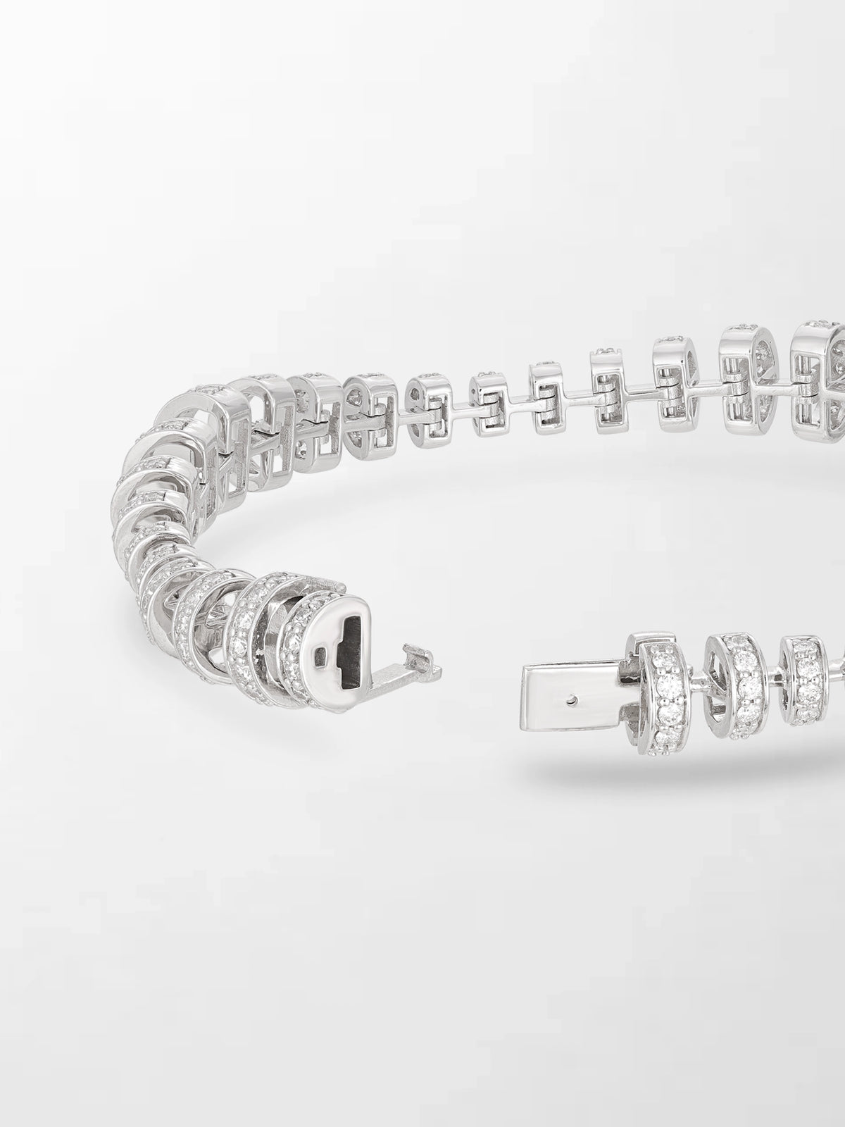 Snow Tapered Roundelle Bracelet