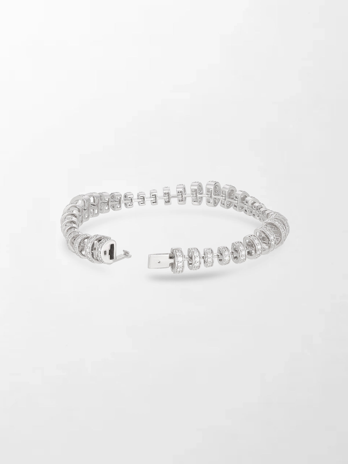 Snow Tapered Roundelle Bracelet