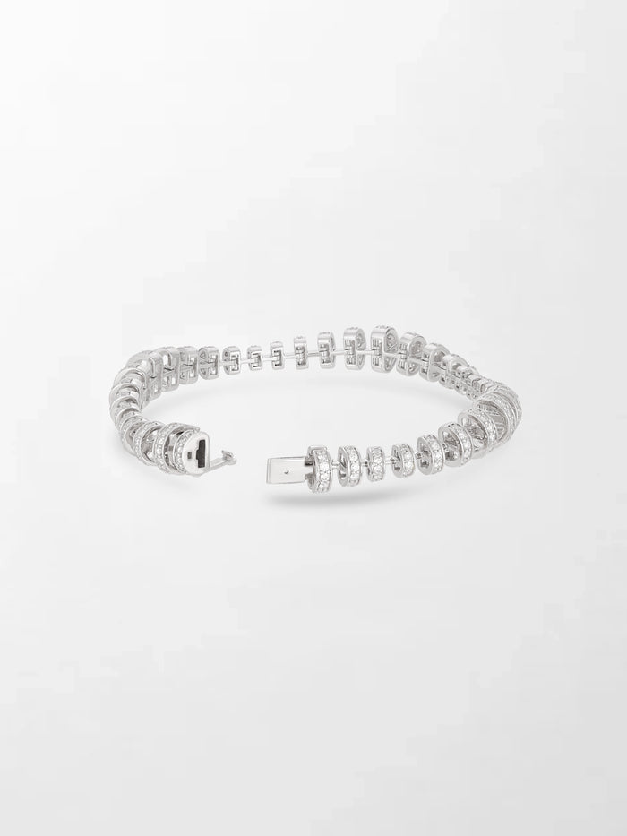 Snow Tapered Roundelle Bracelet