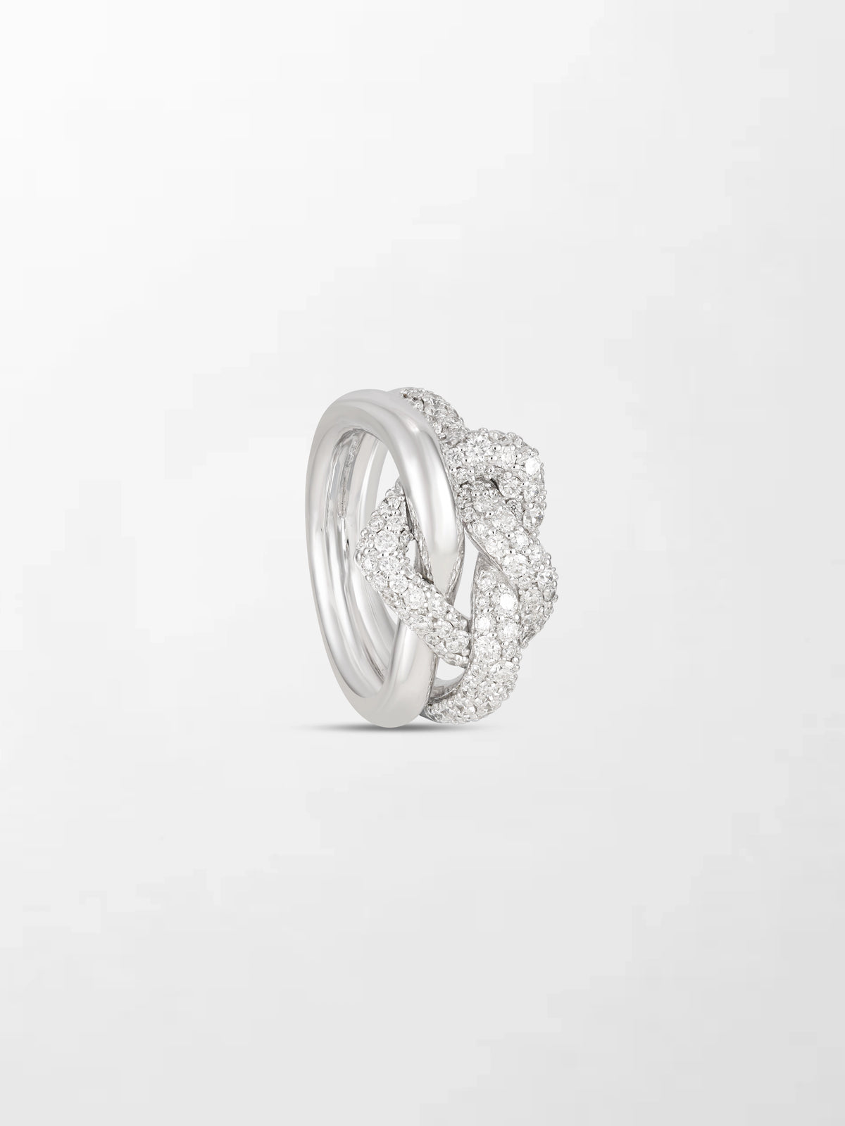 Snow Heartknot Ring