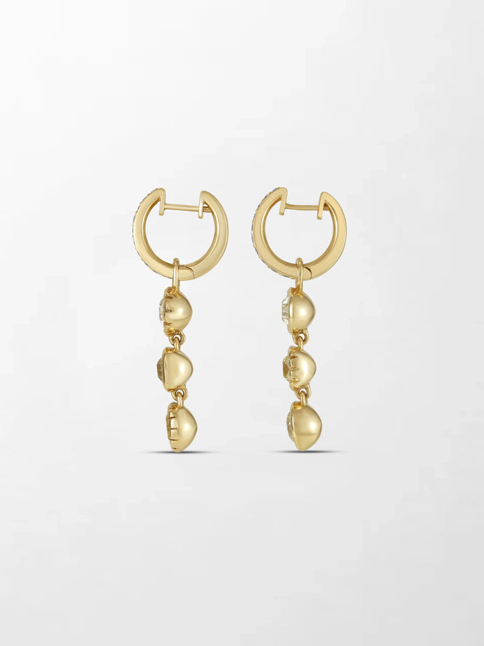 Split Bezel Drop Earrings