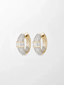 Baby Pavé Baguette hoops