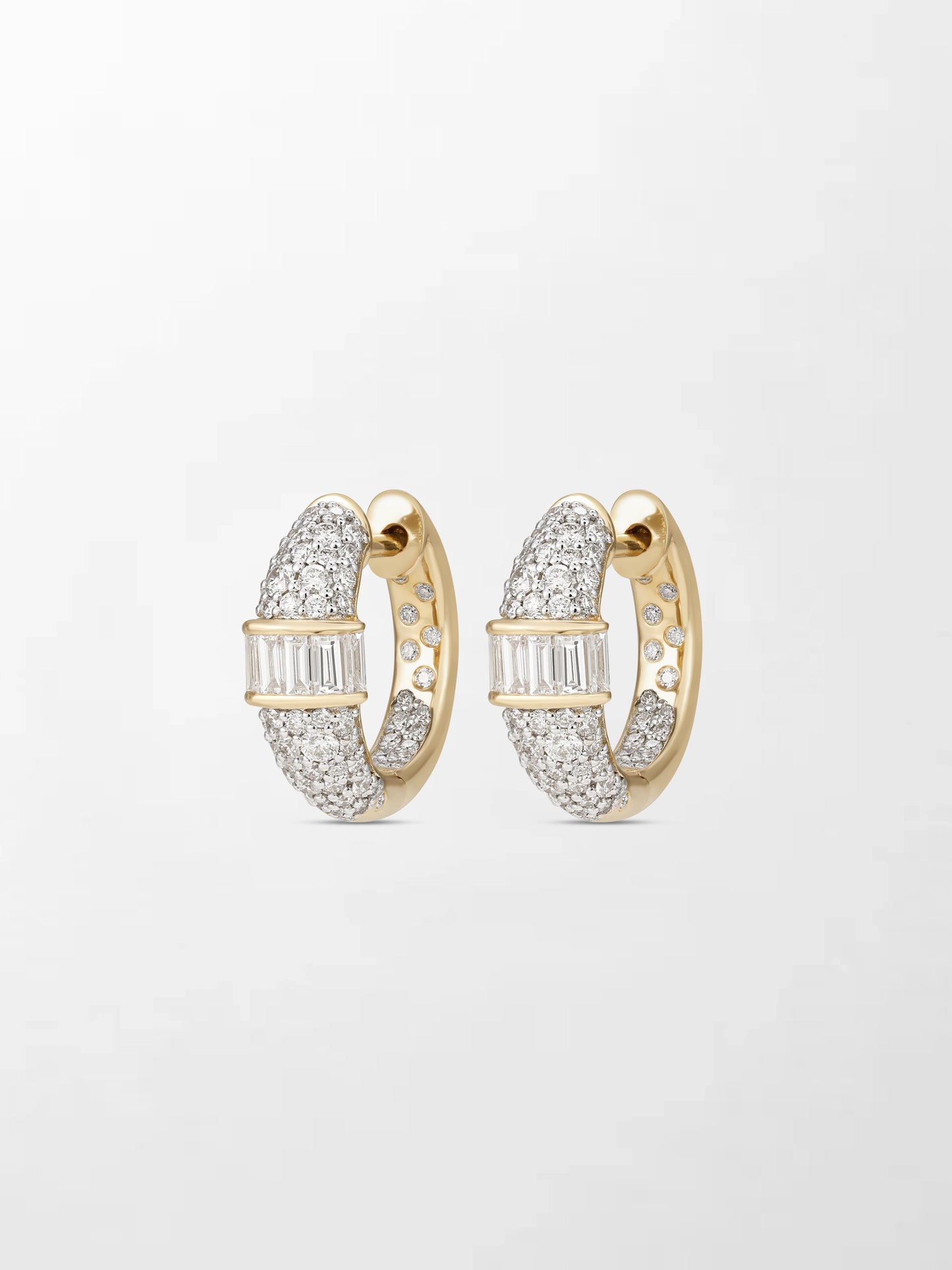 Baby Pavé Baguette hoops