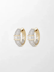 Baby Pavé Baguette hoops