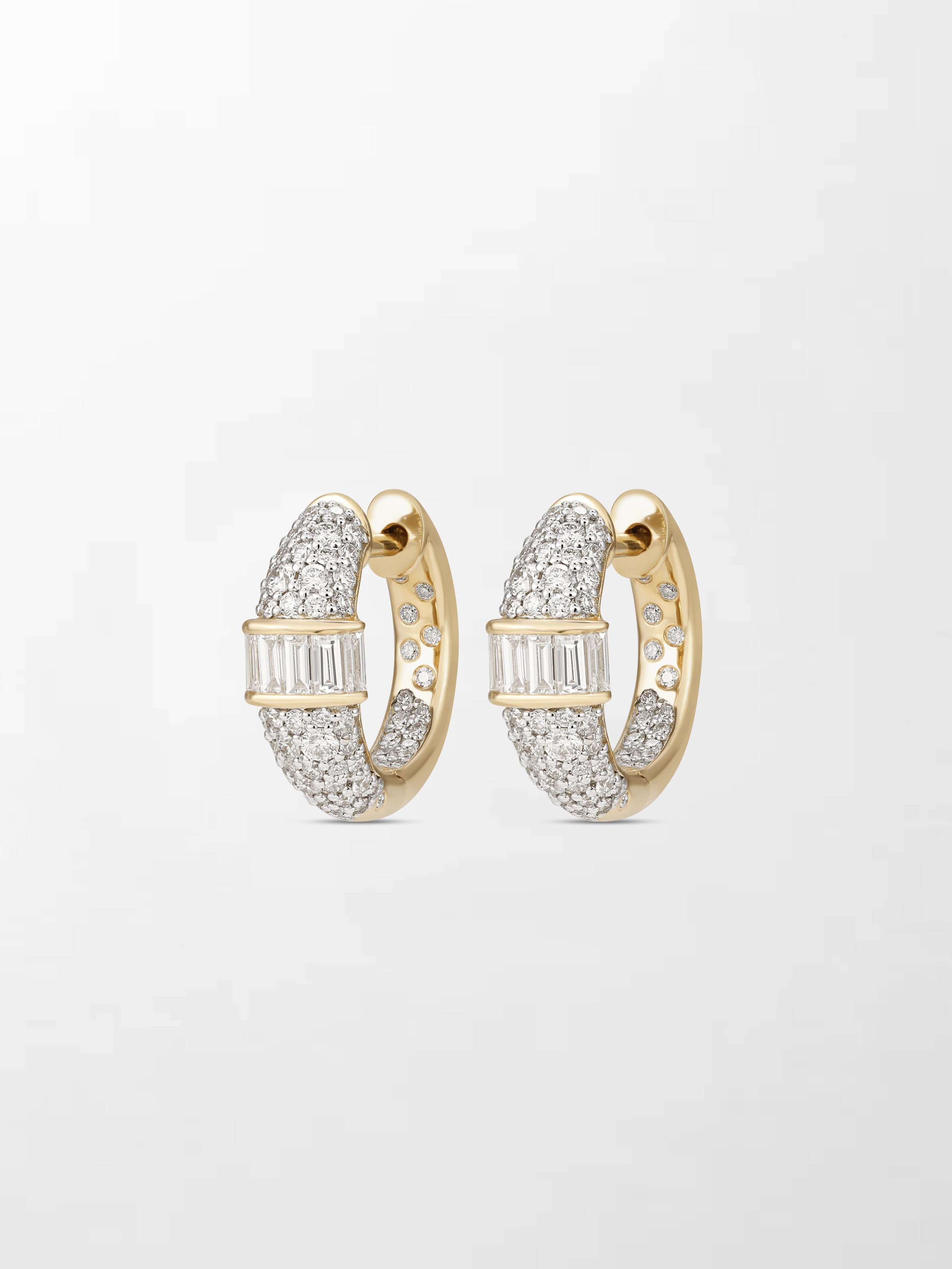 Baby Pavé Baguette hoops