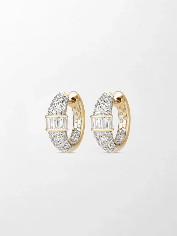 Baby Pavé Baguette hoops