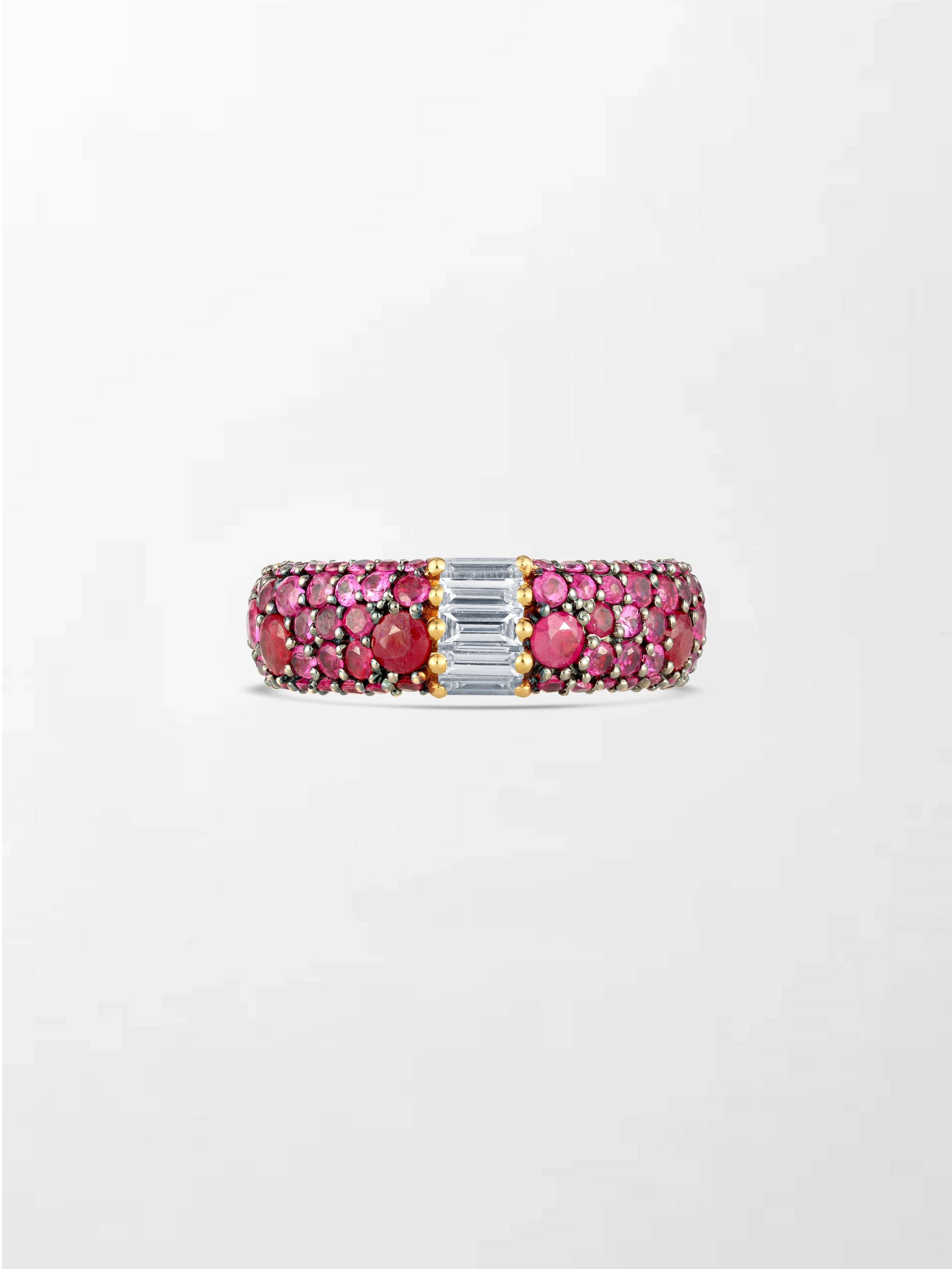 Ruby Pavé Baguette Band