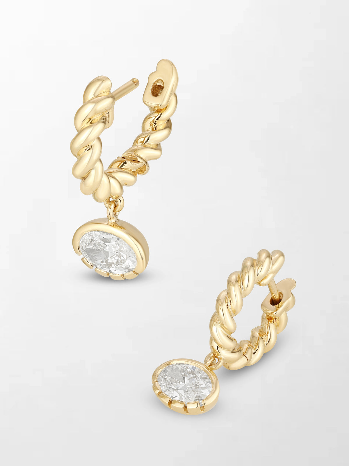 Bezel Drop Earrings