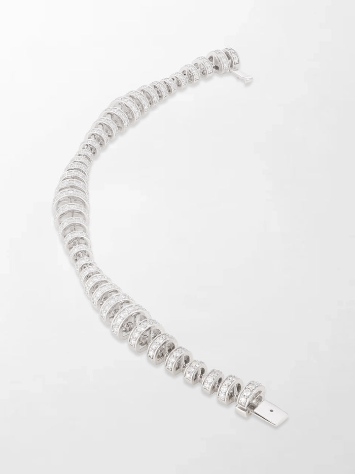 Snow Tapered Roundelle Bracelet