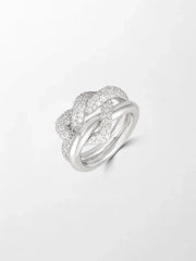 Snow Heartknot Ring