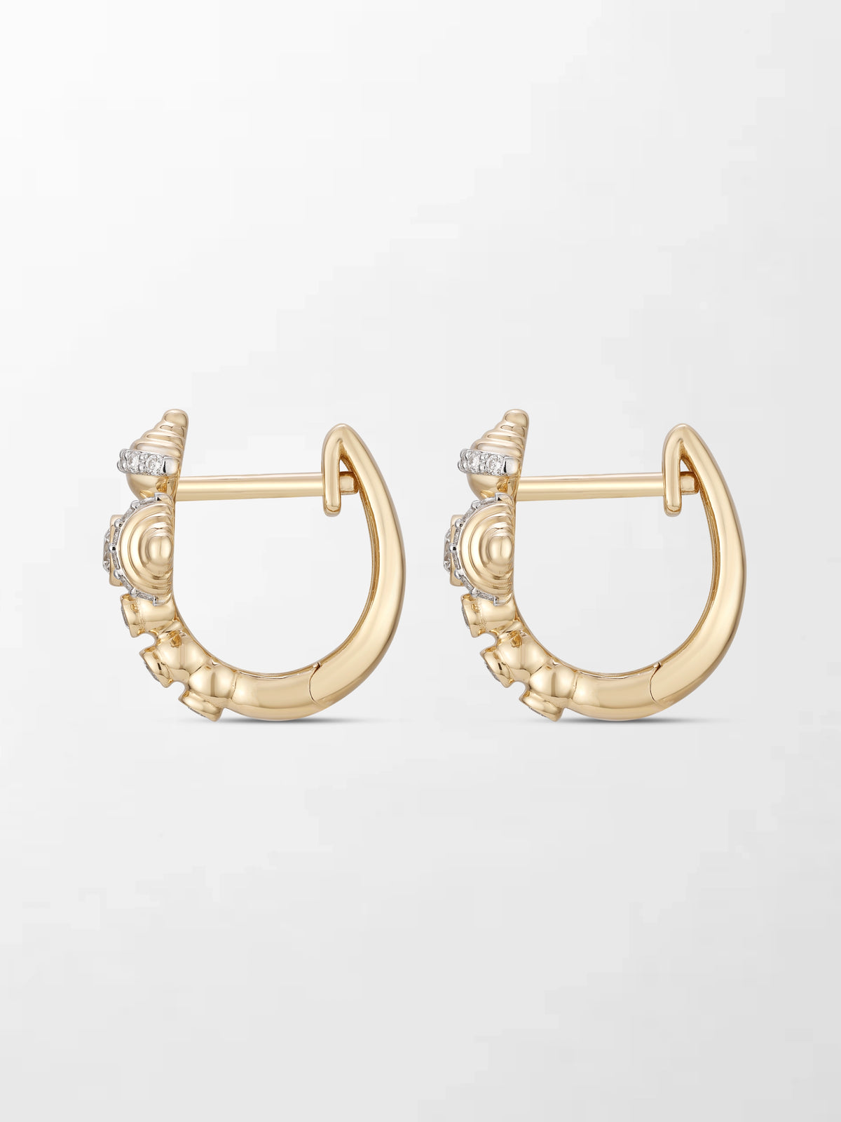 Conch Cross Studs