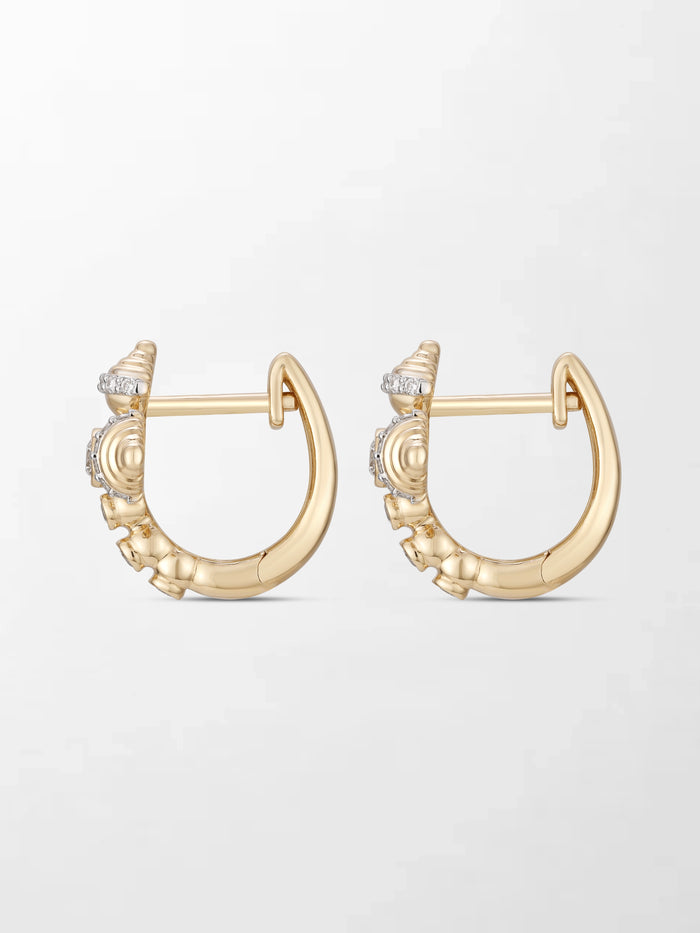 Conch Cross Studs