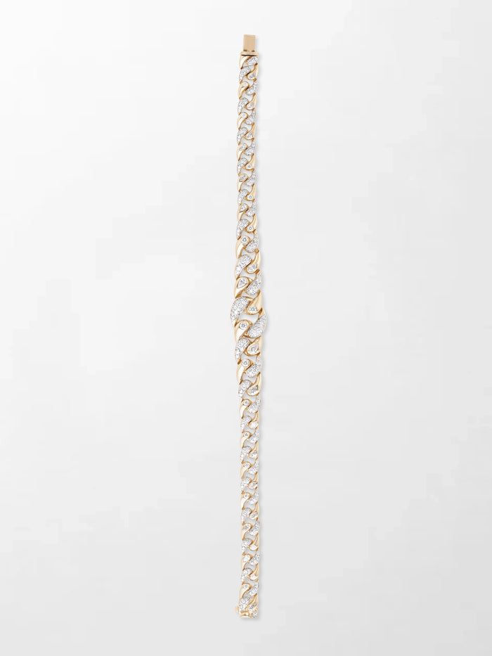 Tapered Cuban Diamond Bracelet