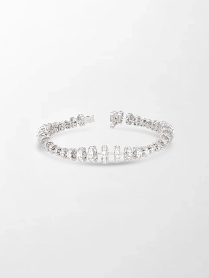 Snow Tapered Roundelle Bracelet