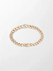 Tapered Cuban Diamond Bracelet
