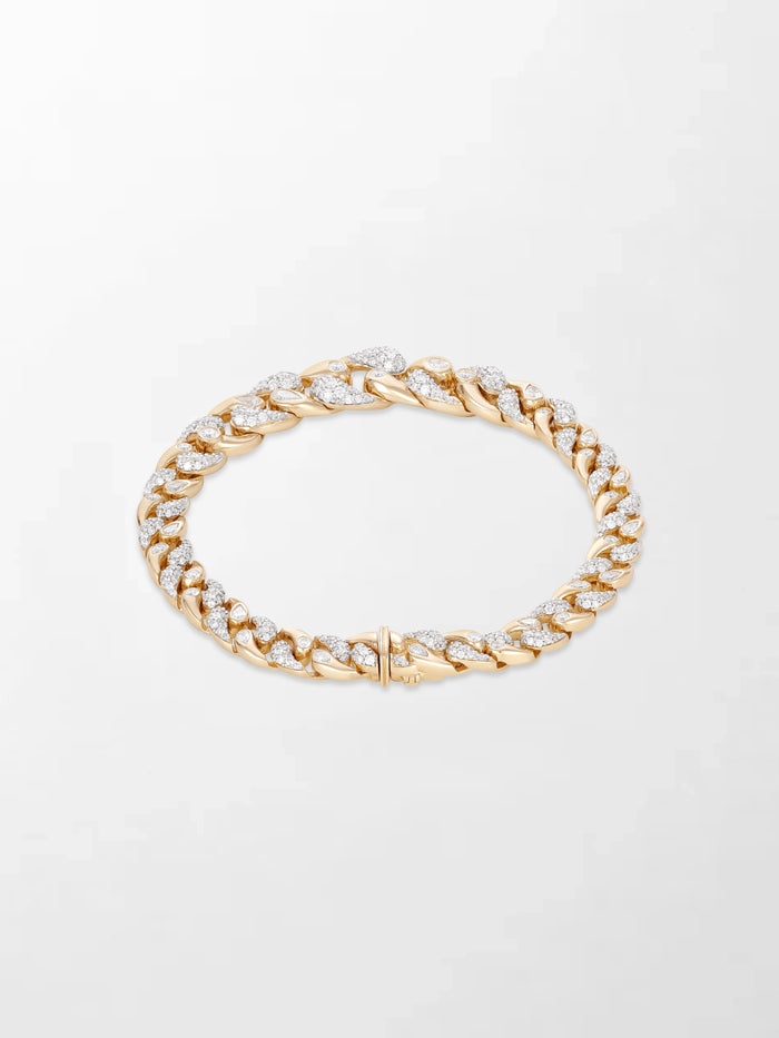 Tapered Cuban Diamond Bracelet