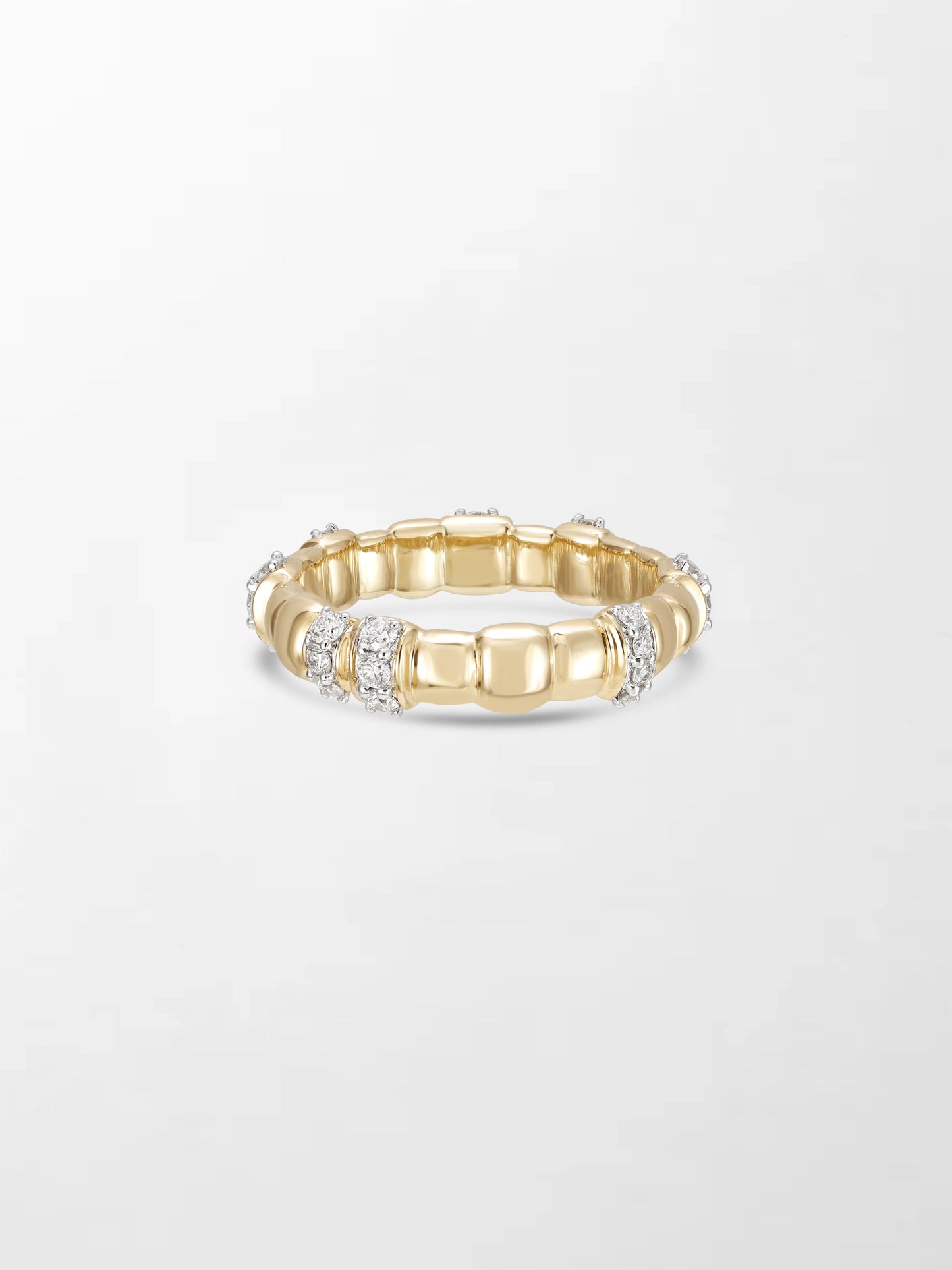 Sleek Gold Grooved Band