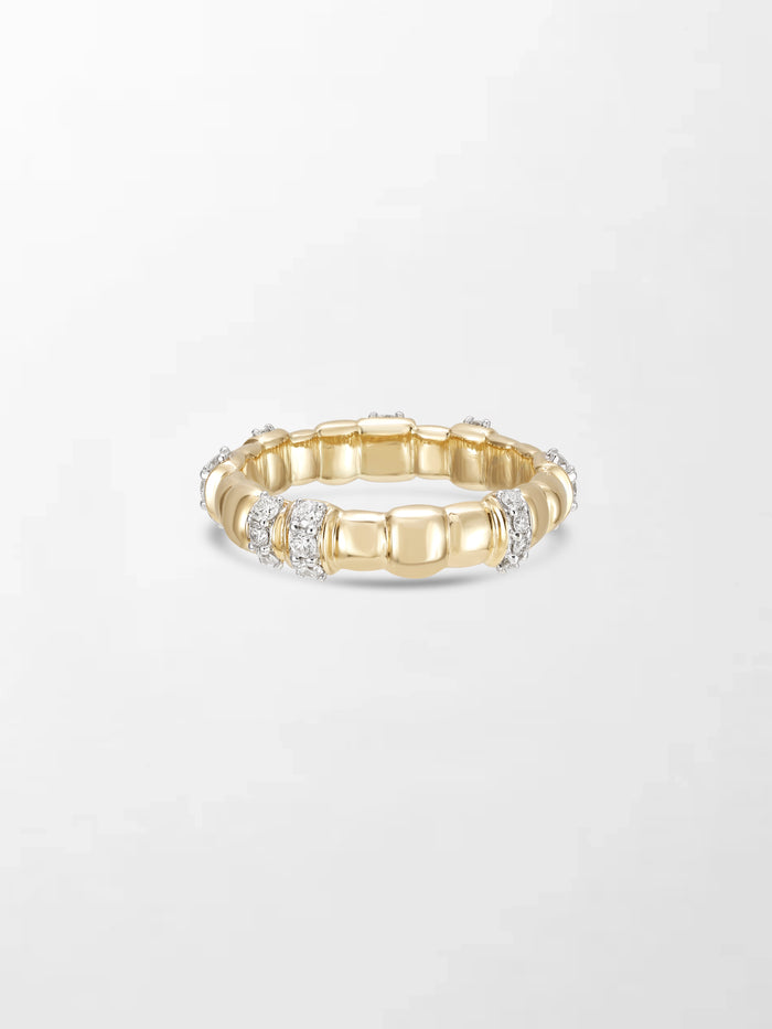 Sleek Gold Grooved Band