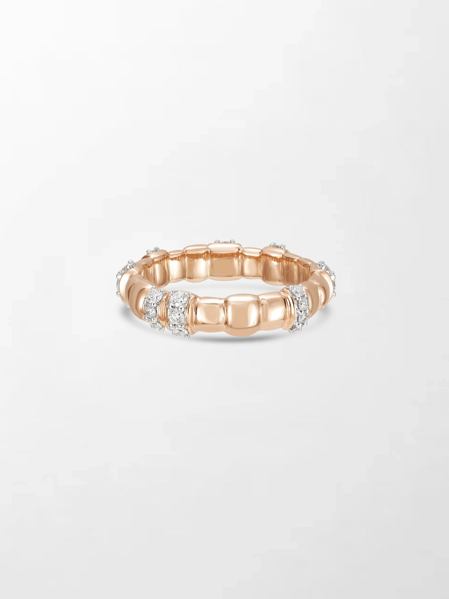 Sleek Rose Grooved Band