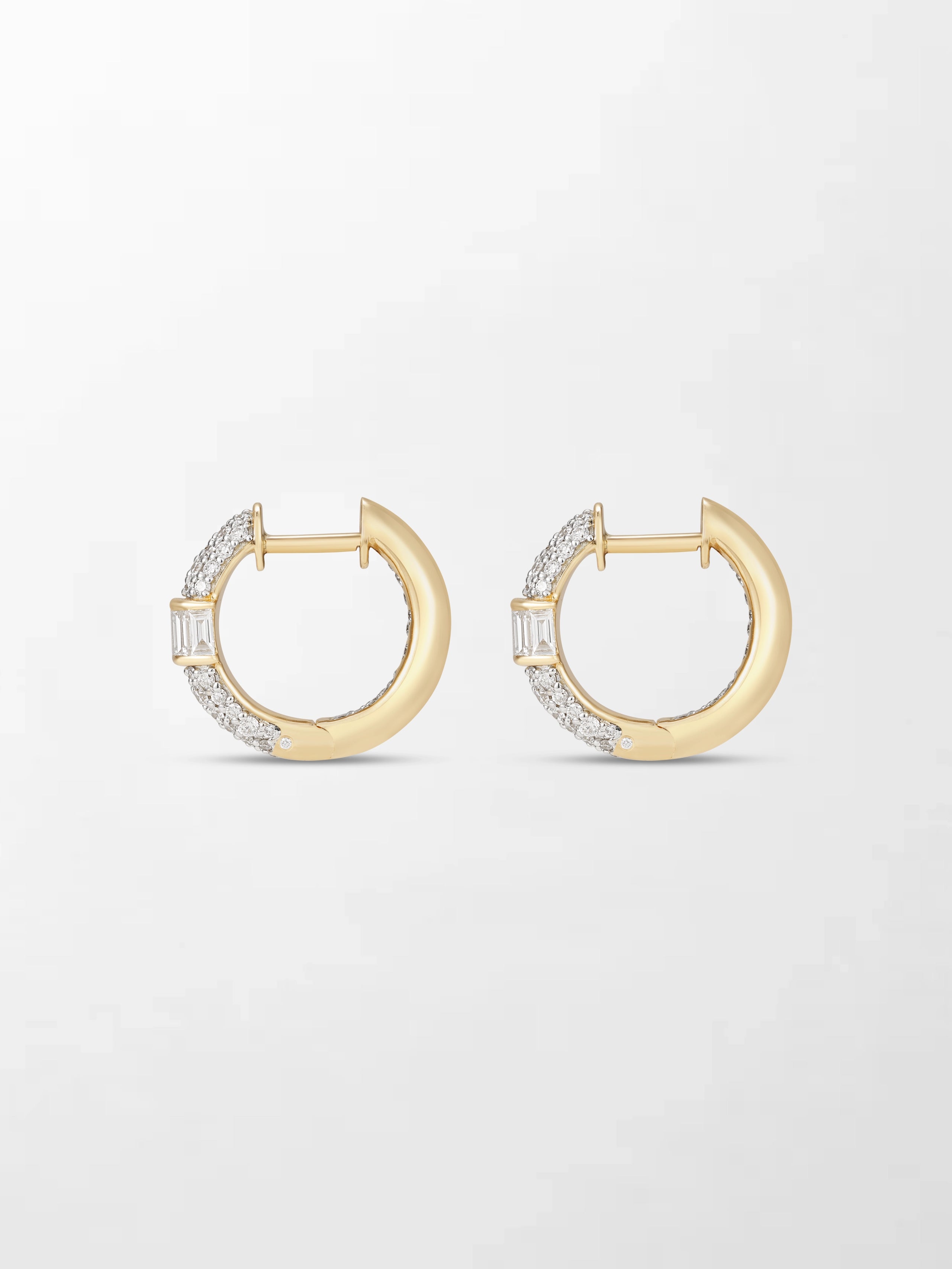Baby Pavé Baguette hoops