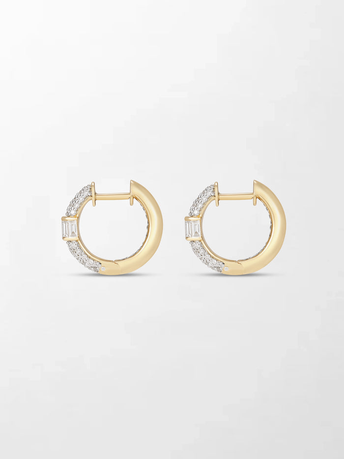 Baby Pavé Baguette hoops