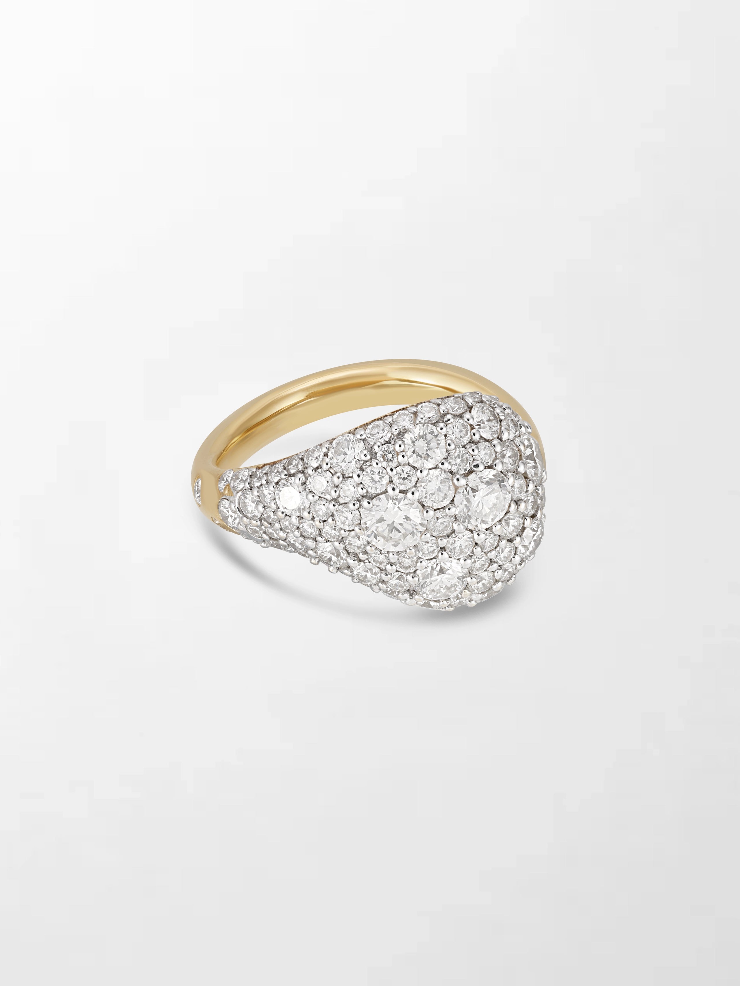 Pear Dome Pave Ring