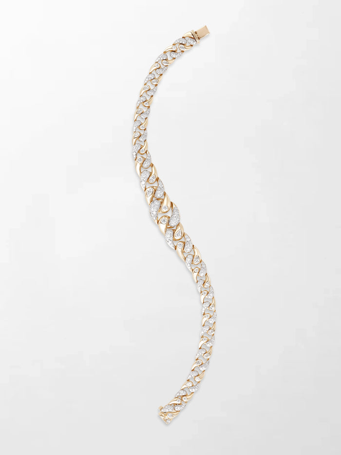 Tapered Cuban Diamond Bracelet