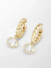 Bezel Drop Earrings